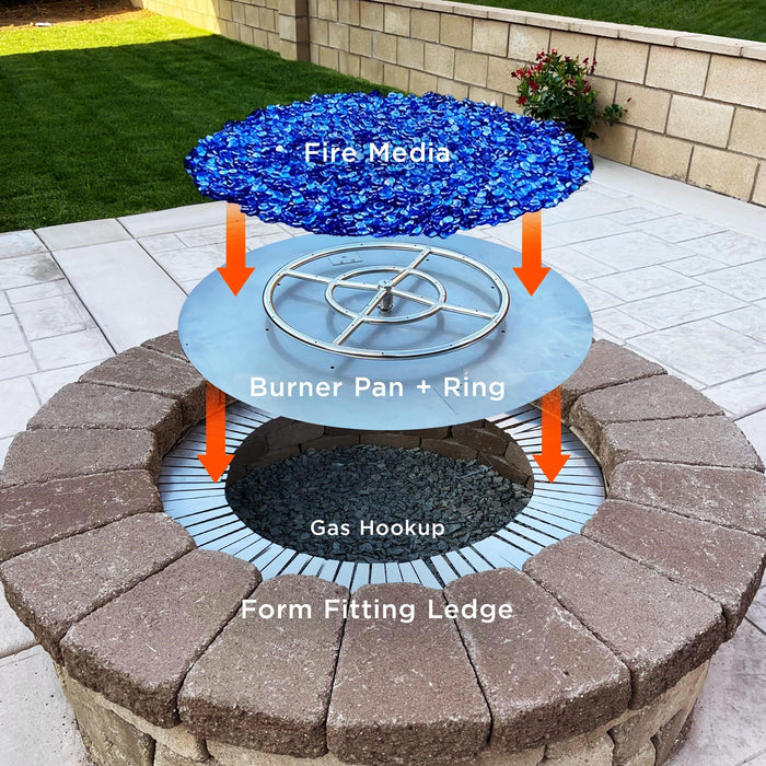 Form Fitting Fire Pit Ledge Starfire Designs