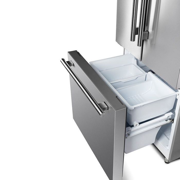 FORNO 2-Piece Appliance Package- 30-Inch Gas Range and 30-Inch French Door Refrigerator in Stainless Steel (FBDL-020-01-CAUS)