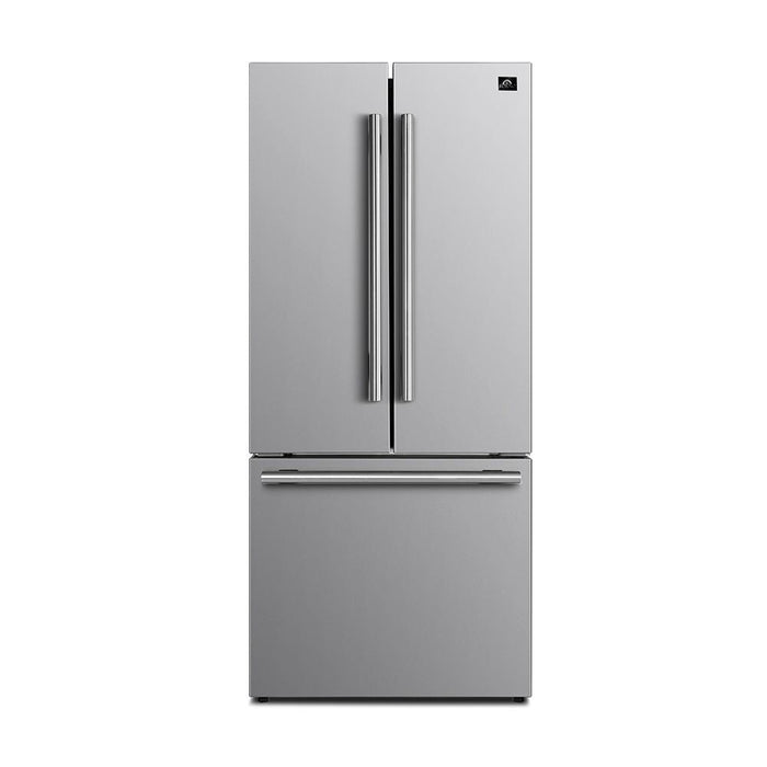 FORNO 2-Piece Appliance Package- 30-Inch Gas Range and 30-Inch French Door Refrigerator in Stainless Steel (FBDL-020-01-CAUS)