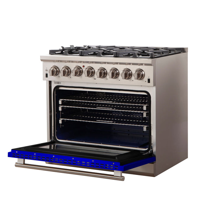 Forno 36-Inch Capriasca Dual Fuel Range with 6 Gas Burners and 240v Electric Oven in Stainless Steel... - Lifestyle View