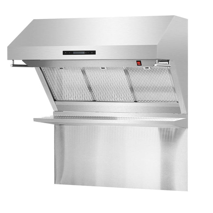 Forno Savona 36-Inch Wall Mount Range Hood with Red Light Warmer, Shelf/Backsplash, and 1200 CFM Motor (FRHWM5029-36HB)