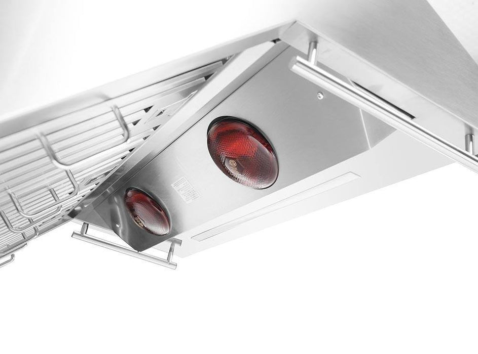 Forno Savona 36-Inch Wall Mount Range Hood with Red Light Warmer, Shelf/Backsplash, and 1200 CFM Motor (FRHWM5029-36HB)