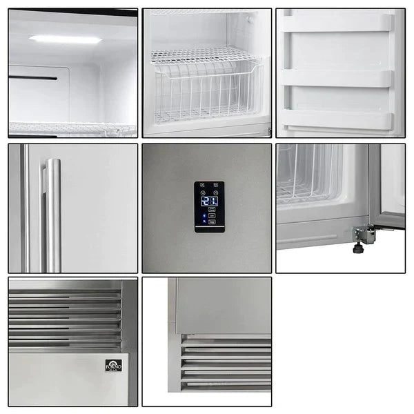 Forno 2-Piece Appliance Package - 48-Inch Gas Range  & 60-Inch Pro-Style Refrigerator in Stainless Steel (FBDL-019-04CAUS)
