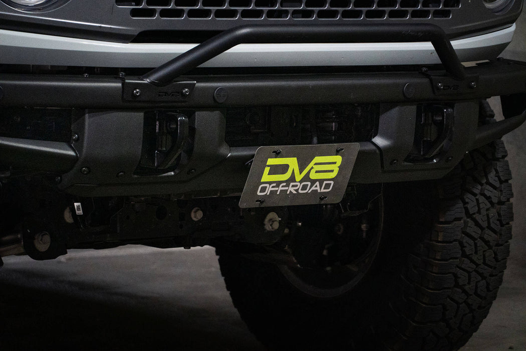 DV8 Offroad 2021-2026 Ford Bronco Factory Front Bumper License Relocation Bracket Center – image 4 of 10