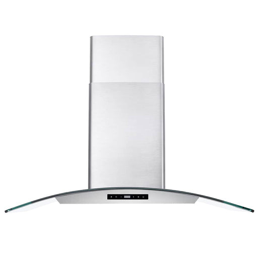 Cosmo 36-Inch 380 CFM Ductless Wall Mount Range Hood in Stainless Steel with Tempered Glass (COS-668AS900-DL) Cosmo