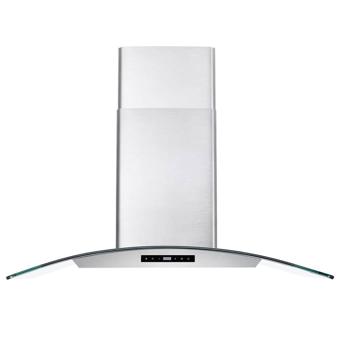 Cosmo 4-Piece Appliance Package - 36-Inch Dual Fuel Range, Wall Mount Range Hood, Dishwasher and Refrigerator in Stainless Steel (COS-4PKG-206) Cosmo