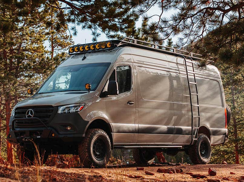Flatline Van Co. 2007-2026 Mercedes-Benz Sprinter Van Side Ladder Wheel Wrap – image 5 of 11