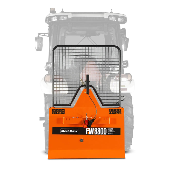 3-Point PTO Stump Grinder & Forestry Log Skidding Winch Combo, SG24 & FW8800