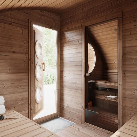 Green Vista Living SaunaLife Model G11 Outdoor Sauna | 8 Persons - Dimensions