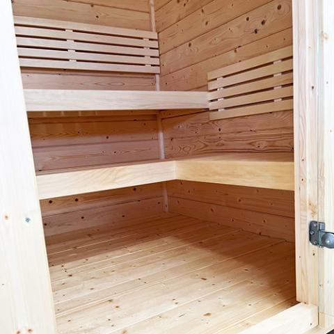 Green Vista Living SaunaLife Model G2 Outdoor Home Sauna Kit | 4 Persons - Detail View