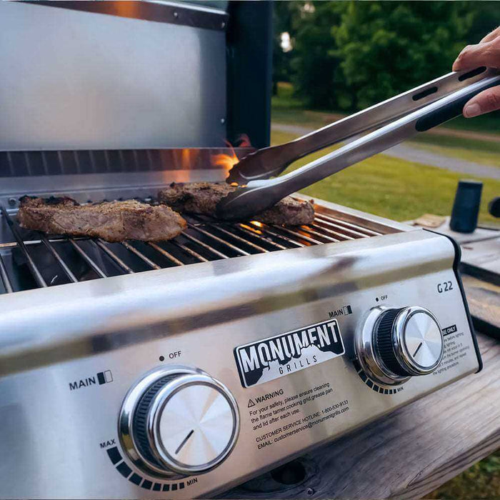 Monument Grills G22 | Stainless Tabletop Propane Gas Grill - Installation View