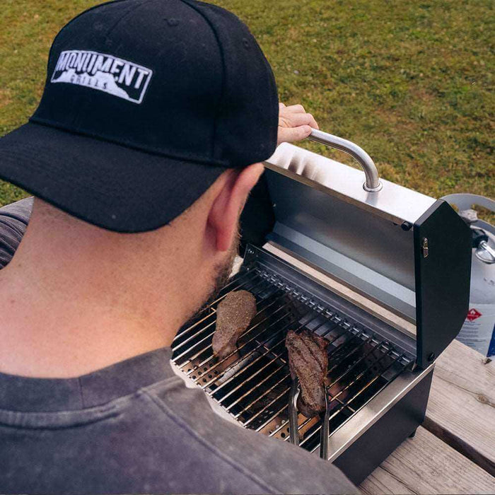 Monument Grills G22 | Stainless Tabletop Propane Gas Grill - Dimensions