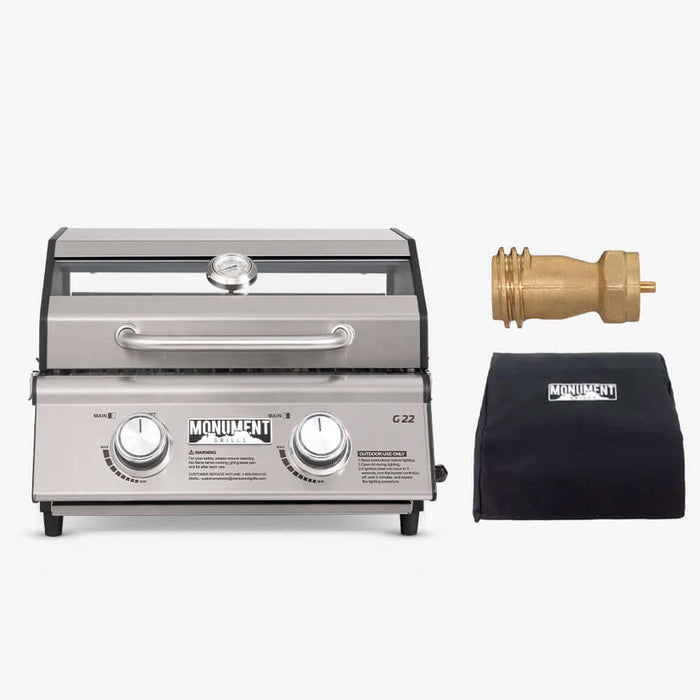 Monument Grills G22 | Stainless Tabletop Propane Gas Grill - View 21