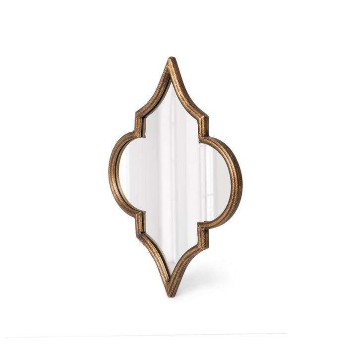 Park Hill Collection Ogee Mirror - Elegant Distressed Gold Frame for Stylish Home Decor and Versatile Design Elements