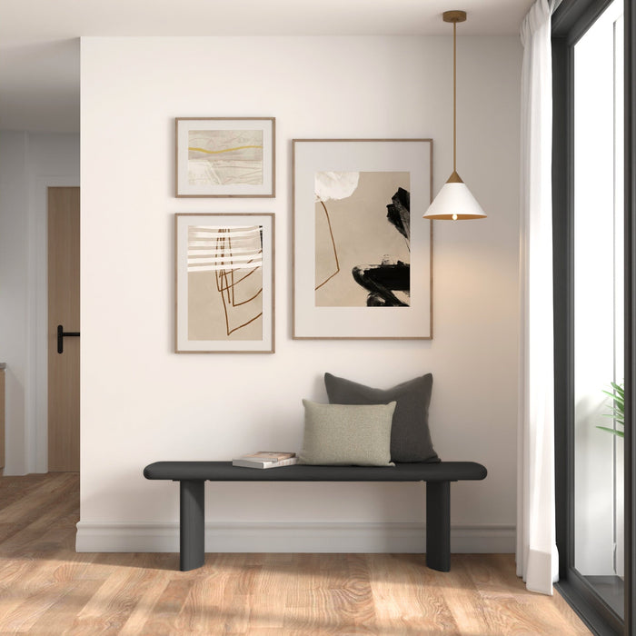 Alpine Furniture Gabrielle Bench, Black