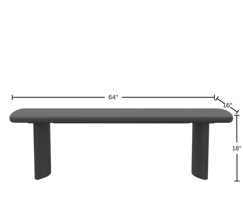 Alpine Furniture Gabrielle Bench, Black