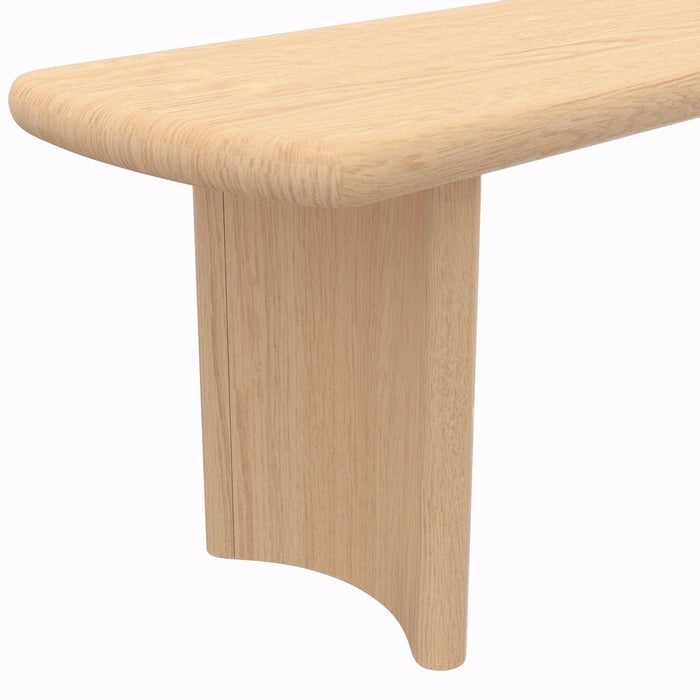 Alpine Furniture Gabrielle Bench, Light Oak