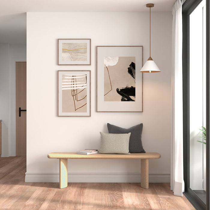 Alpine Furniture Gabrielle Bench, Light Oak