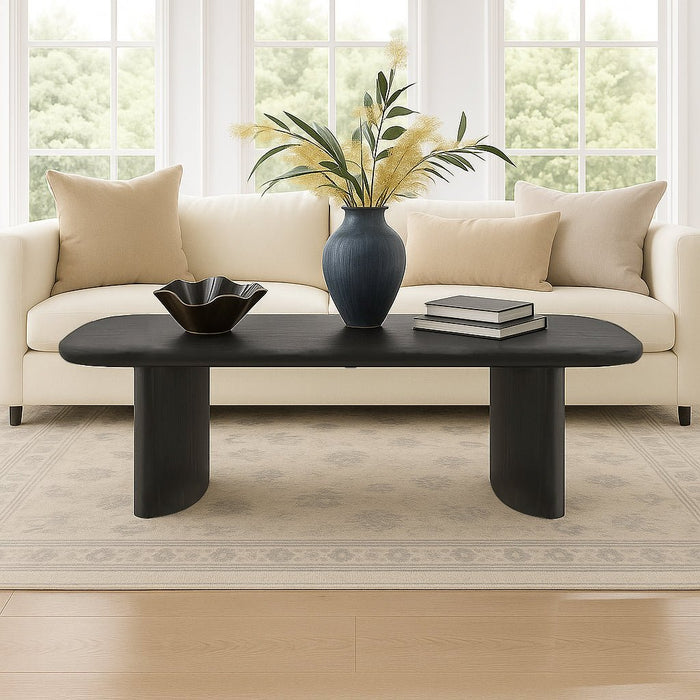 Alpine Furniture Cleo Gabrielle Coffee Table, Black