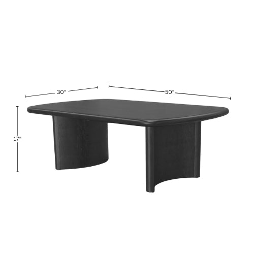 Alpine Furniture Cleo Gabrielle Coffee Table, Black