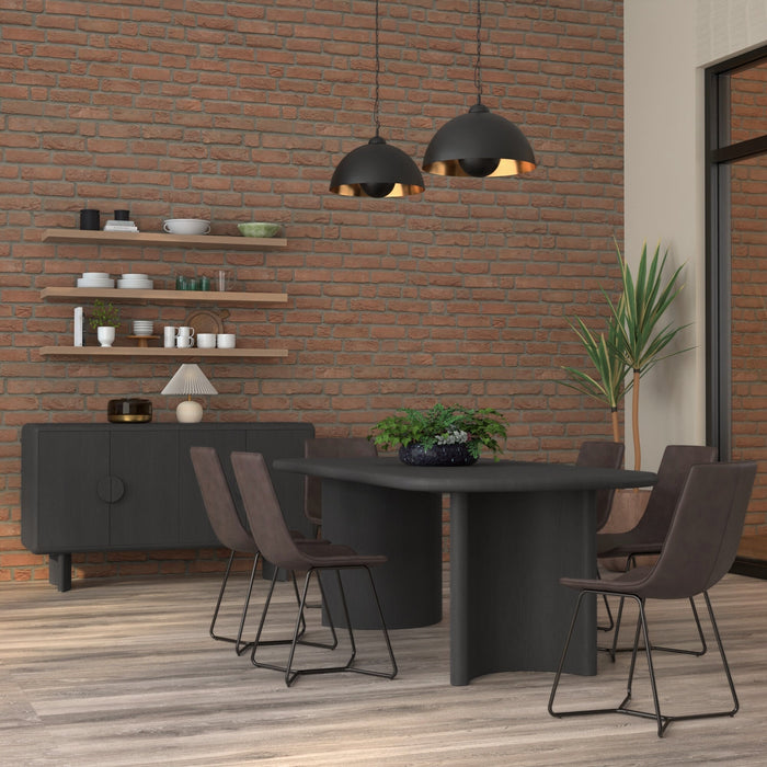 Alpine Furniture Gabrielle Dining Table, Black