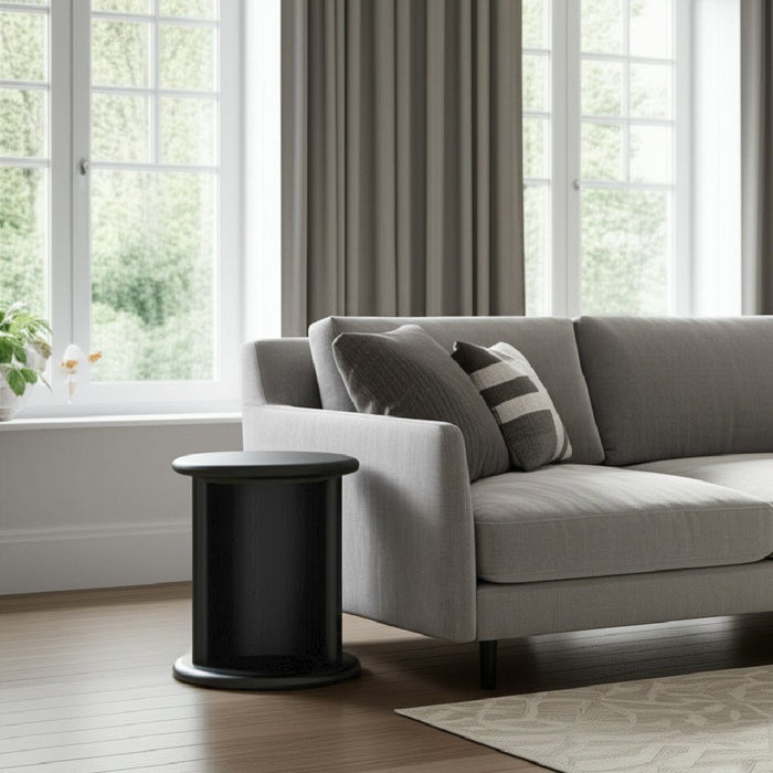 Alpine Furniture Cleo Gabrielle End Table, Black