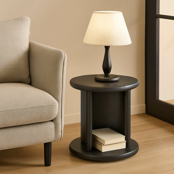 Alpine Furniture Cleo Gabrielle End Table, Black