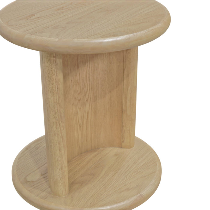 Alpine Furniture Cleo Gabrielle End Table, Light Oak