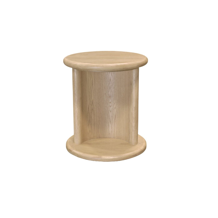 Alpine Furniture Cleo Gabrielle End Table, Light Oak