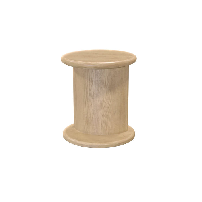 Alpine Furniture Cleo Gabrielle End Table, Light Oak