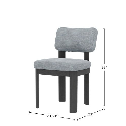 Alpine Furniture Cleo Gabrielle Side Chairs, Black (Set of 2)