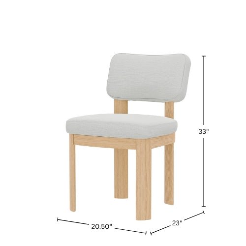 Alpine Furniture Cleo Gabrielle Side Chairs, Light Oak (Set of 2)