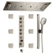 Cascada Showers Genoa 16"x36" Brushed Nickel Music LED Digital Shower System By Cascada Shower - View 10