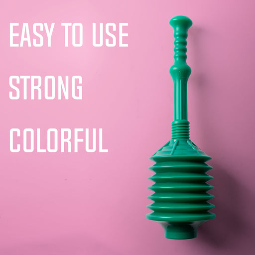 Utility-Sink.com Bellows Accordion Toilet Plunger (Green) - Alternate View