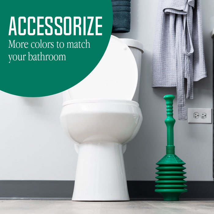 Utility-Sink.com Bellows Accordion Toilet Plunger (Green) - Product Image 5