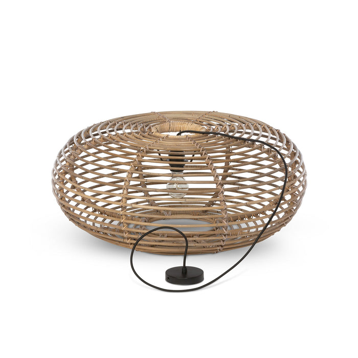 Park Hill Collection Kailani Rattan Pendant Light – Stylish Natural Fiber Design with Metal Accents for Modern Spaces