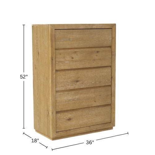 Alpine Furniture Cleo Harper Five Drawer Chest