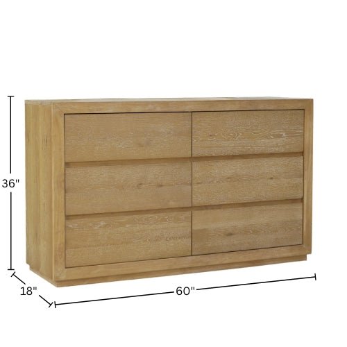 Alpine Furniture Cleo Harper Six Drawer Dresser