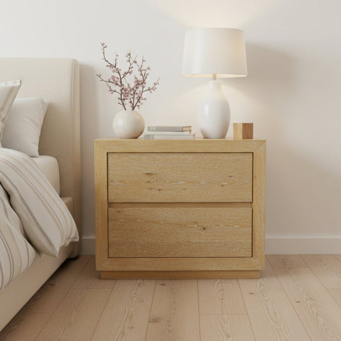 Alpine Furniture Cleo Harper Two Drawer Nightstand