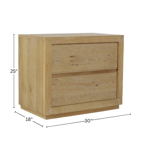 Alpine Furniture Cleo Harper Two Drawer Nightstand