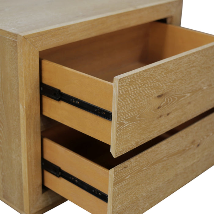 Alpine Furniture Cleo Harper Two Drawer Nightstand