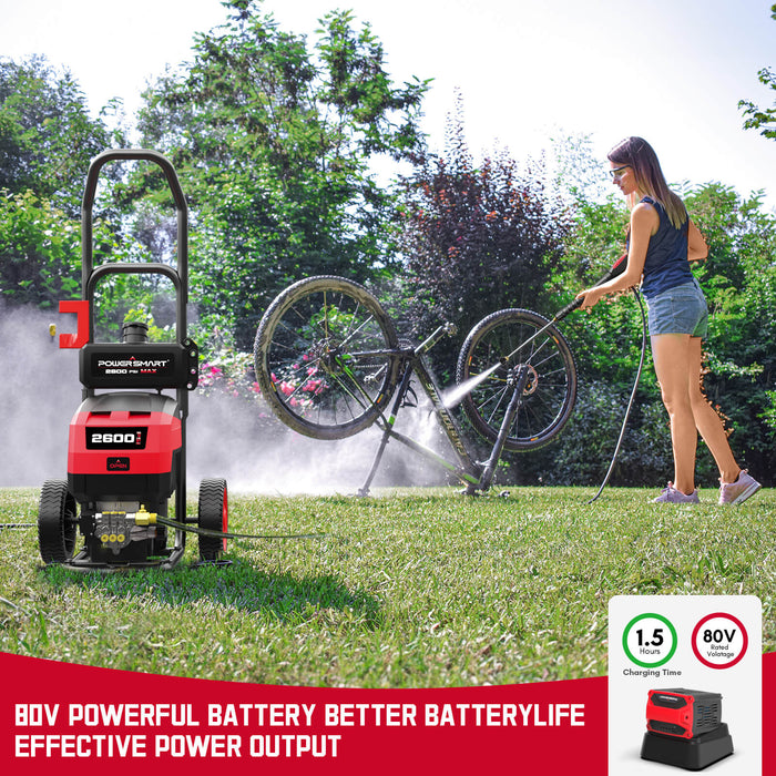 PowerSmart 80V 2600PSI 1.2 GPM Cordless Pressure Washer HB2840