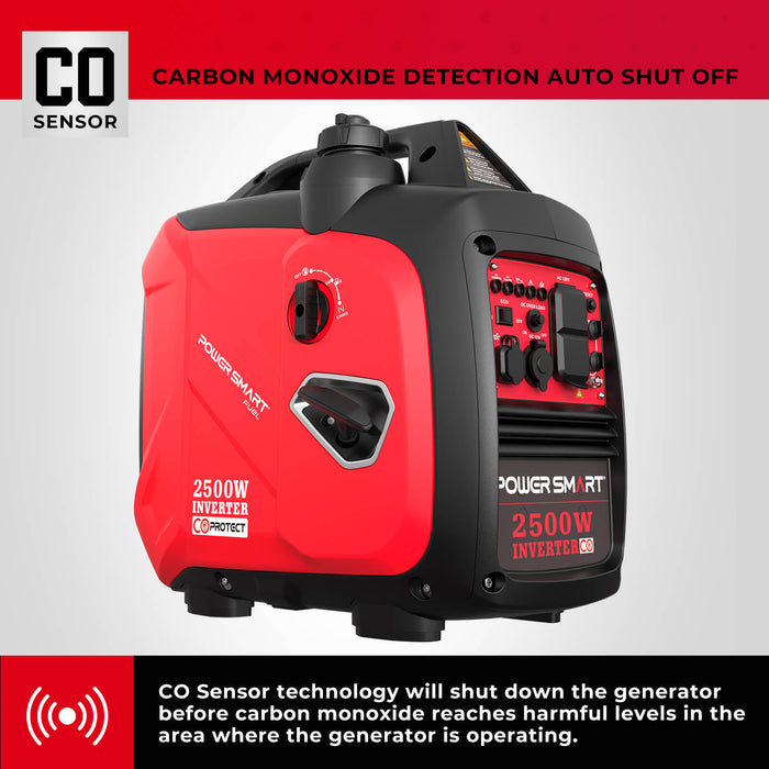 2500W inverter Gas Generator w/ CO Alert HB5020-W