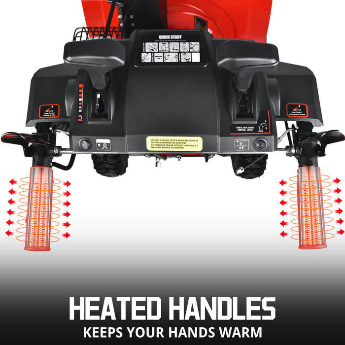 PowerSmart 24'' 212cc Two Stage Self-Propelled Gas Snow Blower w/ Electric Start & Heated Handle DB7108B