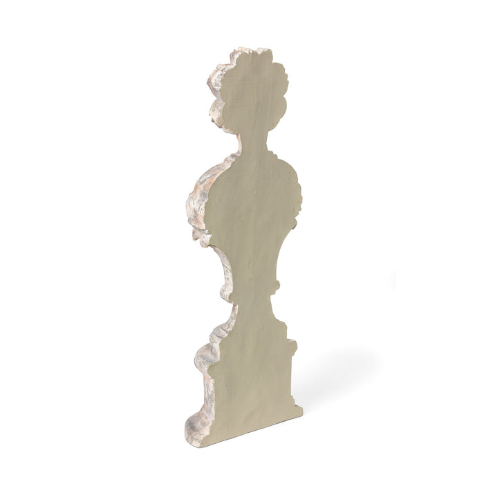 Park Hill Collection Montebello Bouquet Half Finial - Elegant Romanesque Tabletop Sculpture with Aged Finish, 28.75"H
