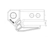 DV8 Offroad Xtract 2" Hitch Skid Plate – dimensions diagram, image 4 of 18