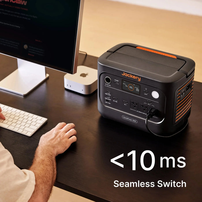 Jackery HomePower 1000 v2 Portable Power Station ports and display