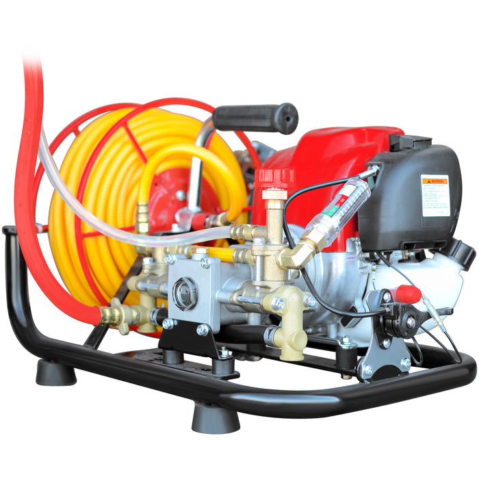 1.6HP Skid Sprayer Barrel Mount Only with Honda GX35 100ft Hose and 500 PSI Pump for Pest Control - accessory view