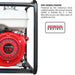 Tomahawk Power 3 Inch Trash Water Pump 375 GPM 8 HP GX270 powered by Honda Portable Utility - Product Image 5