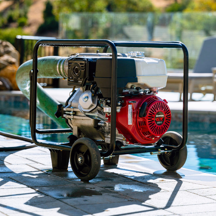 Tomahawk Power 4 Inch Trash Water Pump 423 GPM 13 HP GX390 powered by Honda Portable Utility - Alternate View